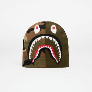 A BATHING APE 1st Shark Knit Hat Olivedrab imagine