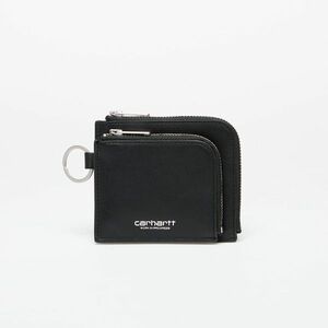 Portofel Carhartt WIP Double Vegas Zip Wallet Black/ Silver imagine