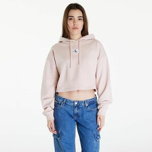 Hanorac Calvin Klein Jeans Woven Label Hoodie Sepia Rose imagine