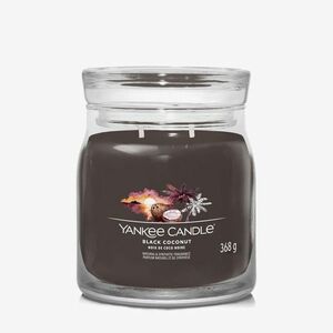 Yankee Candle Signature Medium Jar 2 Wicks - Black Coconut imagine