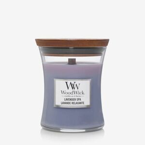 WoodWick Medium Hourglass Candle - Lavender Spa imagine