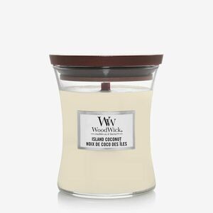 WoodWick Medium Hourglass Candle - Island Coconut imagine