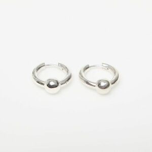 TwoJeys 1 Ball Earrings Silver imagine