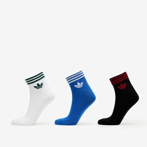 adidas Trefoil Ankle Sock Half-Cushioned 3-Pack Black/ Blue/ White imagine