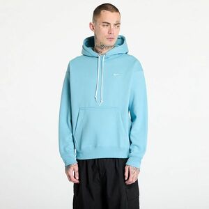 Hanorac Nike Solo Swoosh Men's Fleece Pullover Hoodie Denim Turquoise/ White imagine