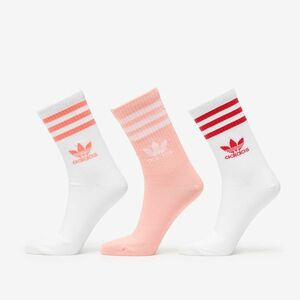 adidas 3 Stripes Crew Sock 3-Pack White/ Glow Pink/ White imagine