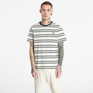 Tricou FRED PERRY Sport Fine Stripe T-Shirt Ecru/ Black imagine