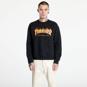 Hanorac Thrasher Flame Crewneck Black imagine