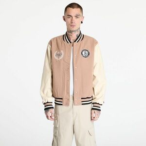 Bomber New Era Brooklyn Nets NBA Lifestyle Beige Varsity Jacket UNISEX Beige imagine