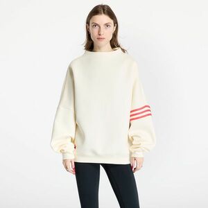 Hanorac adidas Neuclassics Oversized Mock Neck Sweatshirt Cream White/ Real Coral imagine