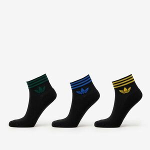 adidas Trefoil Ankle Half-Cushioned Socks 3-Pack Black/ Collegiate Green/ Blue/ Crew Yellow imagine