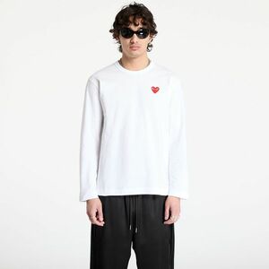 Tricou Comme des Garçons PLAY Long Sleeve Tee UNISEX White imagine