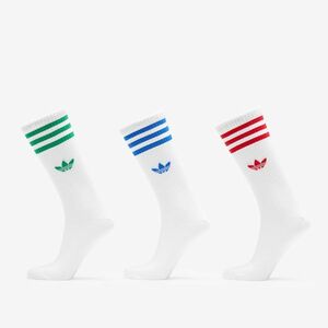 adidas High Crew Sock 3-Pack White/ Better Scarlet/ Blue/ Green imagine