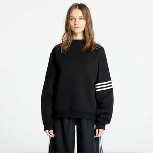 Hanorac adidas Neuclassics Oversized Mock Neck Sweatshirt Black/ Cream White imagine