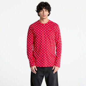 Tricou Comme des Garçons PLAY Heart Logo Long Sleeve Tee UNISEX Red imagine