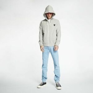 Hanorac Comme des Garcons PLAY Full Zip Hoodie Grey imagine