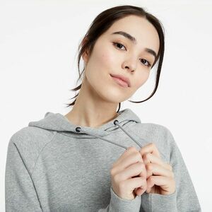 Hanorac Nike Sportswear Essential Pullover Fleece Hoodie Dk Grey Heather/ White imagine