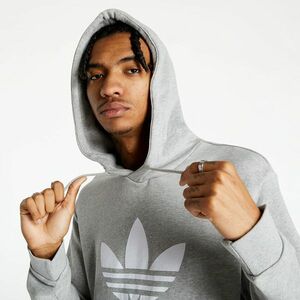 Hanorac adidas Trefoil Hoody Medium Grey Heather/ White imagine