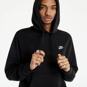 Hanorac Nike Sportswear Club Hoodie Po Ft Black/ Black/ White imagine