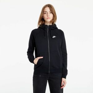 Hanorac Nike Sportswear W Essential Full-Zip Fleece Hoodie Black/ White imagine