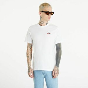 Tricou Nike Sportswear Club Tee White/ Black/ University Red imagine