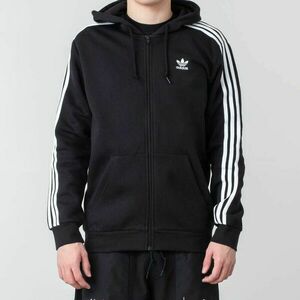 Hanorac adidas Originals 3-Stripes FZ Hoodie Black imagine