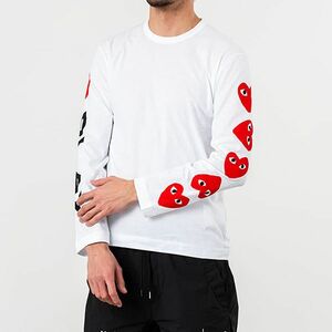 Tricou Comme des Garçons PLAY Longsleeve Tee White imagine