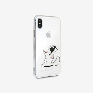 Karl Lagerfeld Fun Choupette No Rope Hard iPhone X/XS Case Transparent imagine