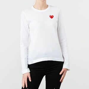 Tricou Comme des Garçons PLAY Longsleeve Tee White imagine