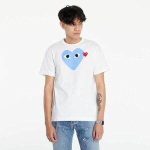 Tricou Comme des Garçons Play Big Blue Heart T-Shirt White imagine