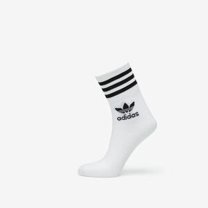 adidas Mid Cut Crew Socks 3-Pack White/ Black imagine