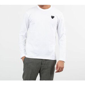 Tricou Comme des Garçons PLAY Long Sleeve Tee White imagine