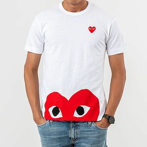 Tricou Comme des Garçons PLAY Half Heart Tee White imagine