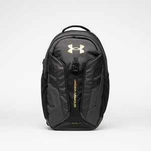 Rucsac Under Armour Hustle Pro Backpack Black Medium Heather/ Black/ Metallic Gold imagine