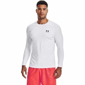 Tricou Under Armour Hg Armour Fitted LS White/ Black imagine