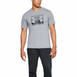 Tricou Under Armour Boxed Sportstyle SS Steel Light Heather/ Graphite/ Black imagine