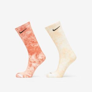 Nike Everyday Plus Cushioned Tie-Dye Crew Socks 2-Pack Multi-Color imagine