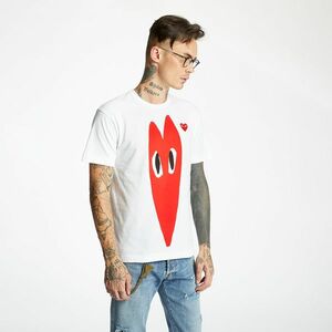 Tricou Comme des Garçons PLAY Tee White/ Red imagine