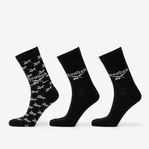 Reebok Classics Fold-Over Crew Socks 3-Pack Black imagine