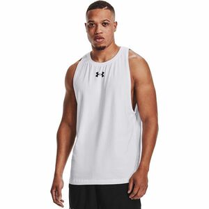 Tank top Under Armour Baseline Cotton Tank White/ Black/ Black imagine