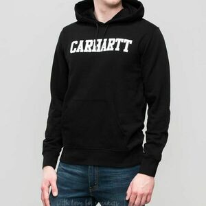 Hanorac Carhartt WIP College Hoodie Black/ White imagine