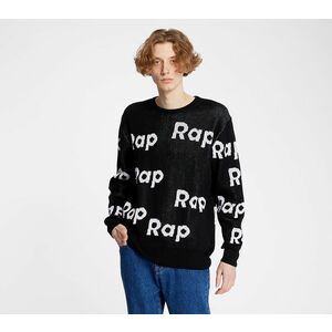 Pulover RAP Sweatshirt Black/ White imagine