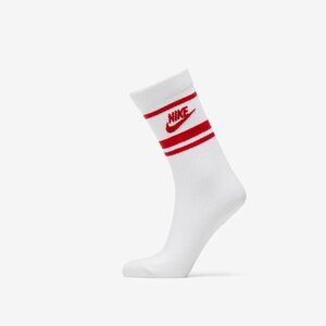 Nike Sportswear Essential Crew Socks (3 Pairs) White/ University Red/ University Red imagine