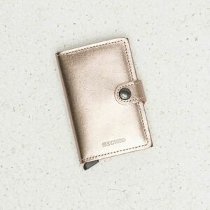 Portofel Secrid Miniwallet Metallic Champagne-Brown imagine