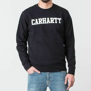 Hanorac Carhartt WIP College Sweat Black/ White imagine