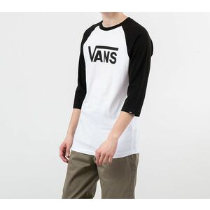 Tricou Vans Classic Raglan Tee White/ Black imagine