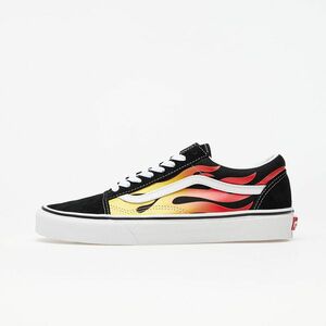 Sneakers Vans Old Skool (Flame) Black/ Black/ True White imagine