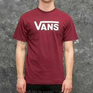 Tricou Vans Classic Tee Burgundy-White imagine