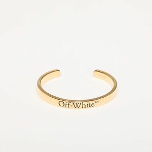 Off-White Logo Bangle Bracelet Gold imagine