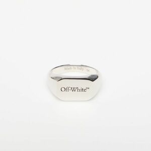 Off-White Logo Silver Ring Silver/ Black imagine